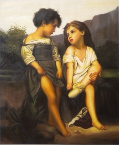 store falso d'autore Giovani bagnanti di Bouguereau